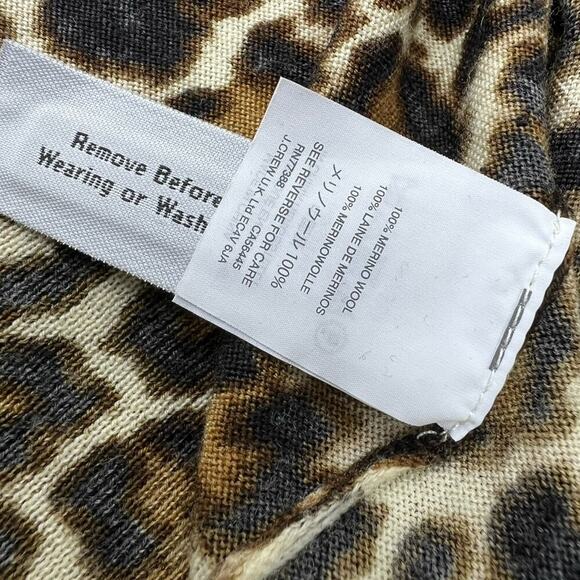 J. Crew MERINO WOOL leopard print lightweight sweater, women's size XS - Picture 5 of 7